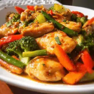Chicken with Mixed Vegetable Stir Fry