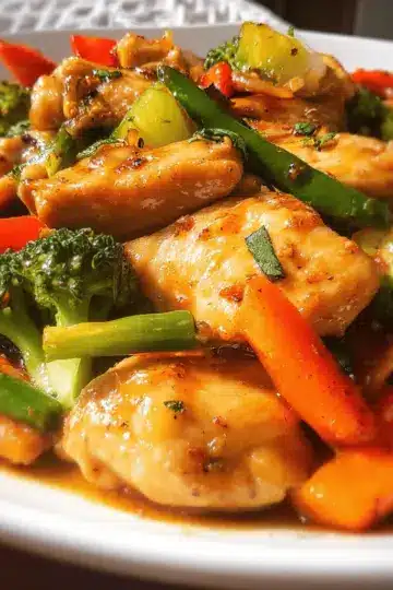 Chicken with Mixed Vegetable Stir Fry