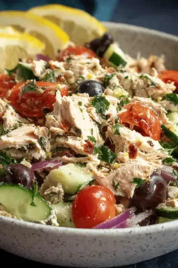 Quick Mediterranean Tuna Salad with No Mayo
