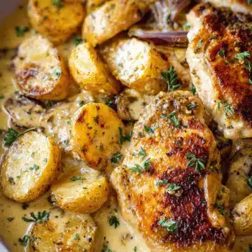 Easy Creamy Dijon Chicken and Potatoes