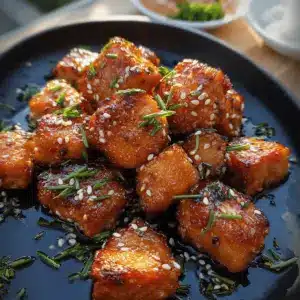 Honey Garlic Salmon Bites