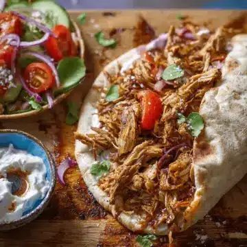 Slow cooker chicken shawarma