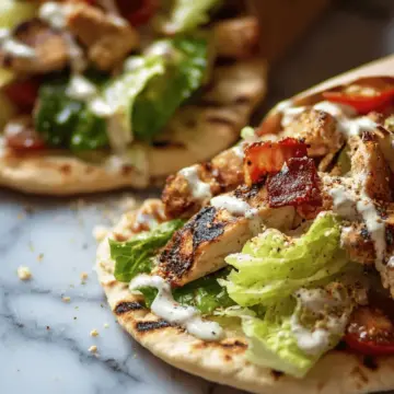 Chicken Caesar Flatbreads