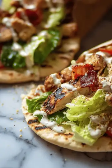 Chicken Caesar Flatbreads