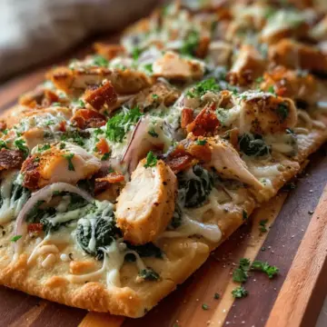 Best Chicken Spinach Flatbread Pizza Recipe