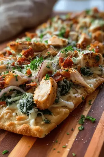 Best Chicken Spinach Flatbread Pizza Recipe