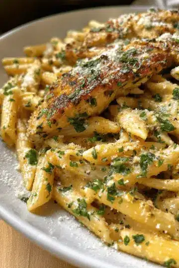 Garlic Parmesan Chicken and Pasta