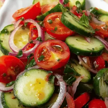 Italian Tomato Cucumber Salad