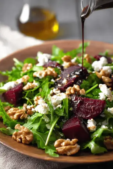 Rocket (Arugula), Beetroot, Walnuts and Feta w/Balsamic Dressing