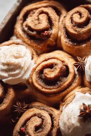 Overnight Gingerbread Cinnamon Rolls