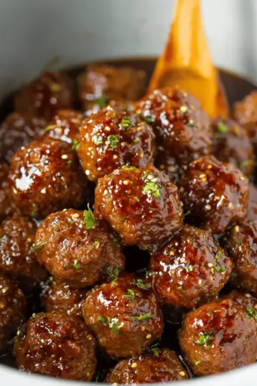 Slow Cooker Honey Garlic Meatballs