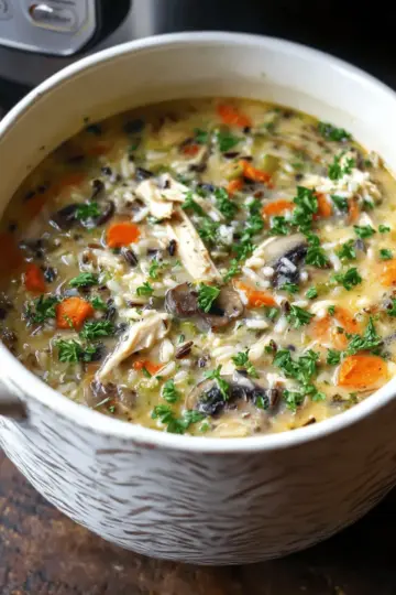 Slow Cooker Chicken and Wild Rice Soup