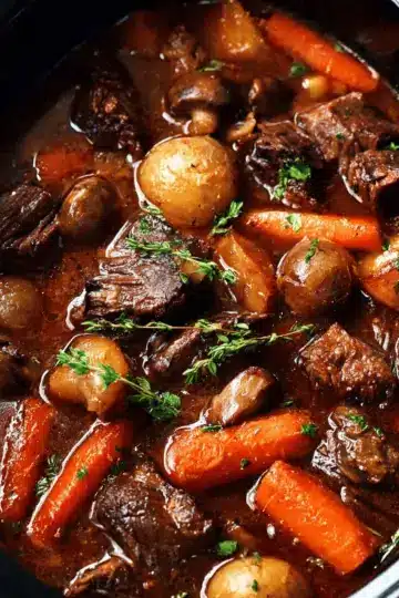 Slow Cooker Beef Bourguignon