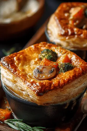 Roasted Autumn Vegetable Pot Pies