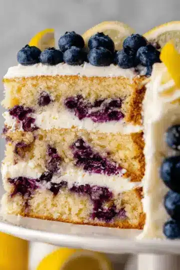Lemon Blueberry Layer Cake