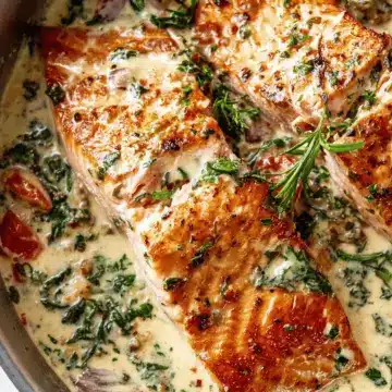 Creamy Garlic Butter Tuscan Salmon