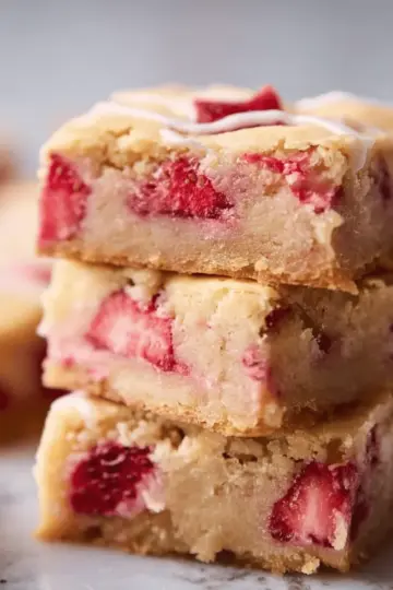 Strawberry Lemon Blondies