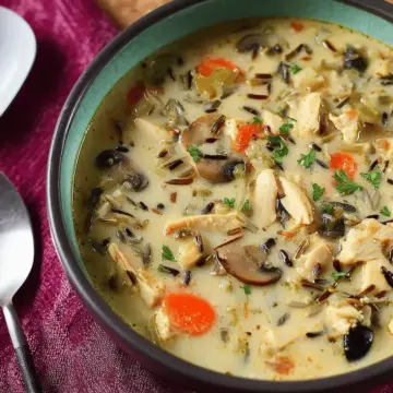 Chicken and Mushroom Wild Rice Soup