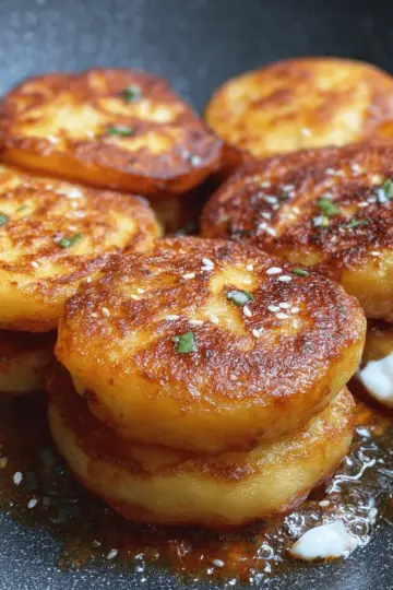 Korean Cheese Potato Pancakes