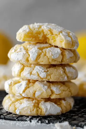 Very Lemon Crinkle Cookies