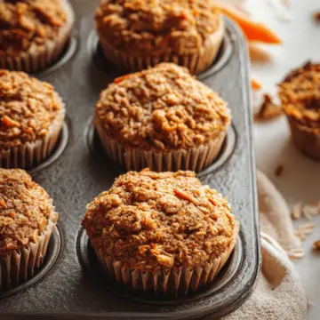 One-Bowl Healthy Oatmeal Carrot Muffins