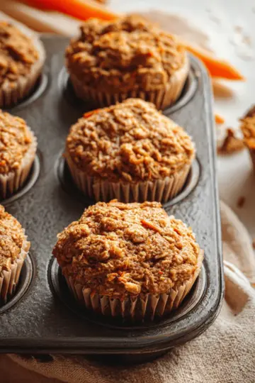 One-Bowl Healthy Oatmeal Carrot Muffins