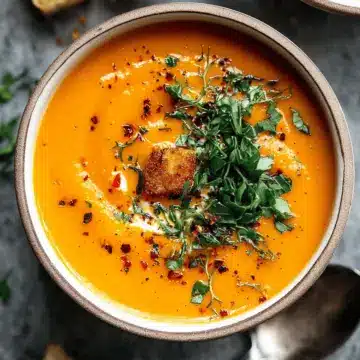 Spicy Butternut Squash and Sweet Potato Soup