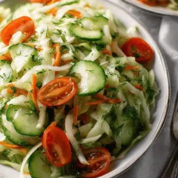 Easy Cabbage Cucumber Salad Recipe