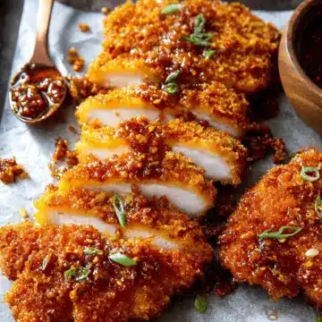 Baked Crunchy Hot Honey Chicken