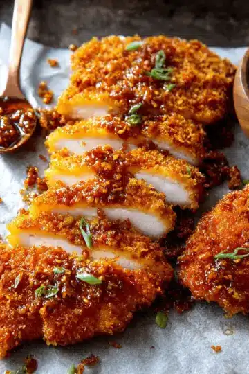 Baked Crunchy Hot Honey Chicken