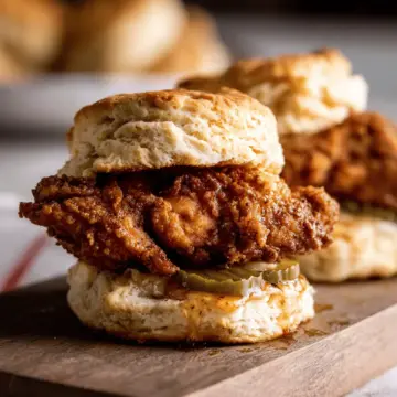 Fried Chicken Biscuits With Hot Honey Butter