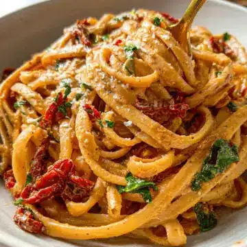 Vegan Creamy Sun Dried Tomato Pasta