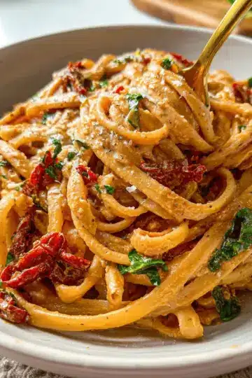 Vegan Creamy Sun Dried Tomato Pasta