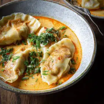 Thai Coconut Curry Dumpling Soup
