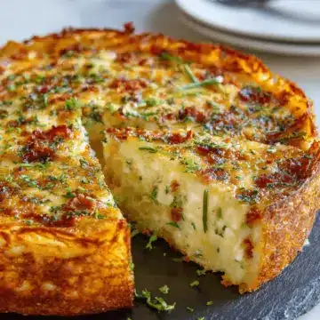 Hash Brown Crust Bacon and Cheddar Quiche