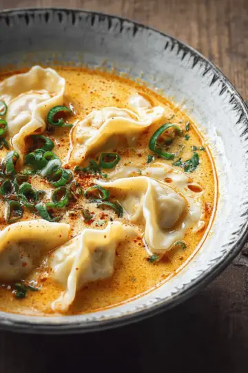 Thai Coconut Curry Dumpling Soup