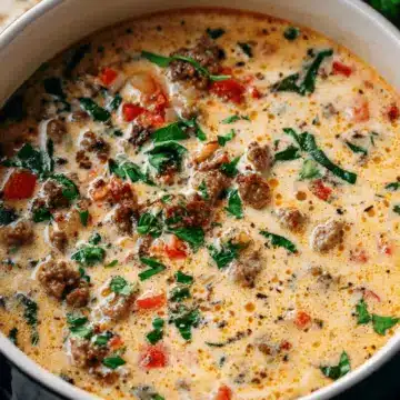 Creamy Parmesan Italian Sausage Soup
