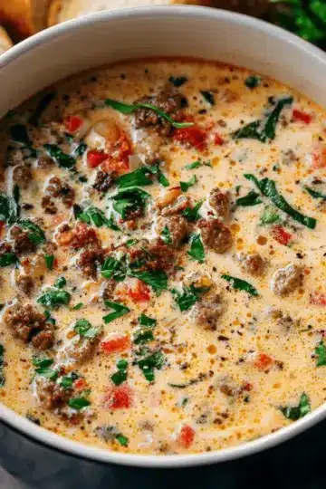 Creamy Parmesan Italian Sausage Soup