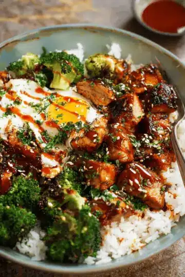 Sticky Chicken Rice Bowls