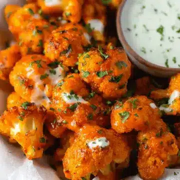 Baked Buffalo Cauliflower Bites