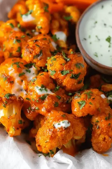 Baked Buffalo Cauliflower Bites