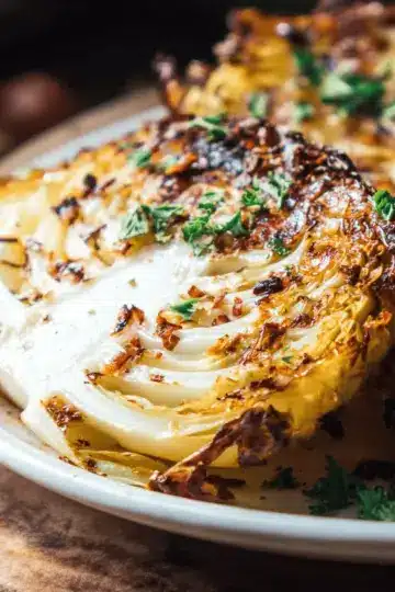 Oven Roasted or Grilled Garlic Cabbage Steaks