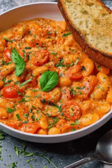 Creamy Tomato Basil Butter Beans
