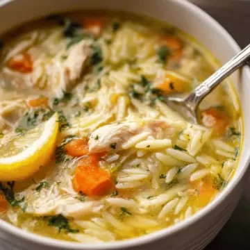 Lemon Chicken Orzo Soup