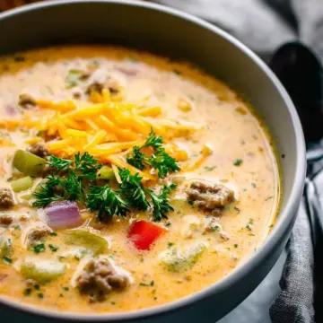 Award Winning Cheeseburger Soup