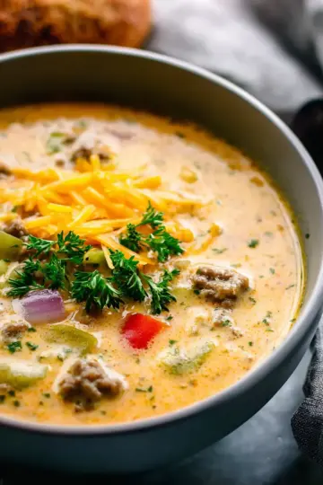 Award Winning Cheeseburger Soup