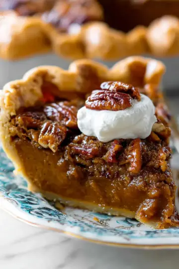 Pecan Praline Pumpkin Pie
