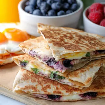 Blueberry Breakfast Quesadilla