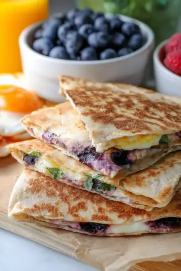 Blueberry Breakfast Quesadilla