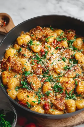 Garlic Chicken Gnocchi Skillet
